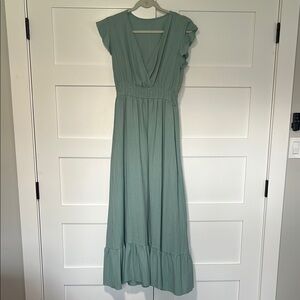 Elegant Green Maxi Dress